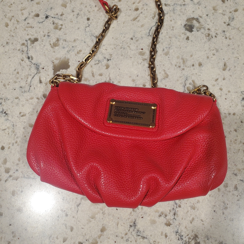Marc Jacobs Red Leather Shoulder Bag - Picture 1 of 2